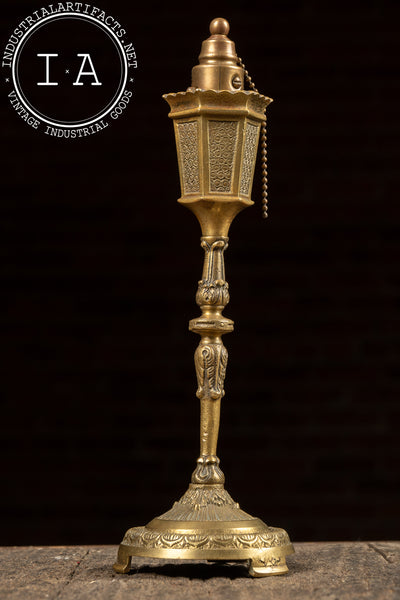 Antique Brass Street Lamp Table Lighter