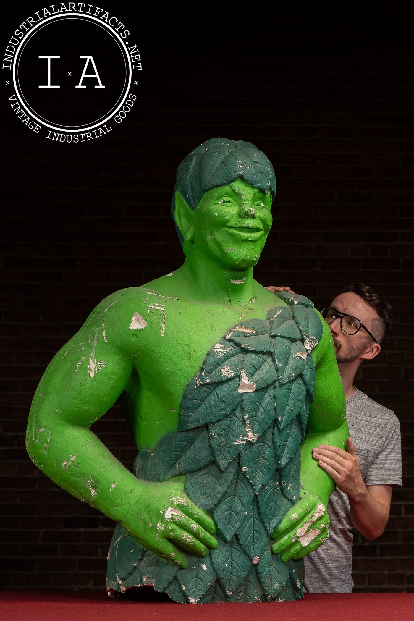 Vintage Jolly Green Giant Foam Advertising Statue