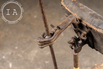 Antique Adjustable Rolling Dental Chair by O.C. White