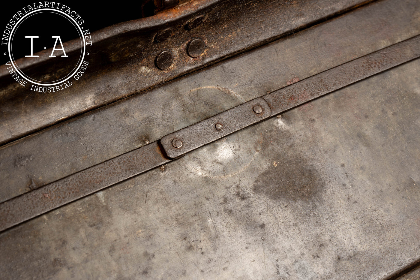 Early 20th Century Painted Metal Toolbox