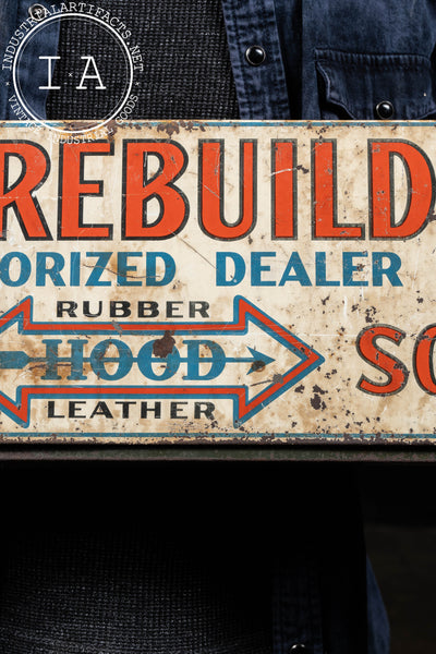 Antique Hood Shoe Rebuilding Storefront Sign