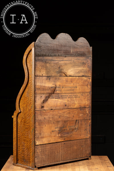 19th Century Oak Desktop Bureau with Japanned Hardware