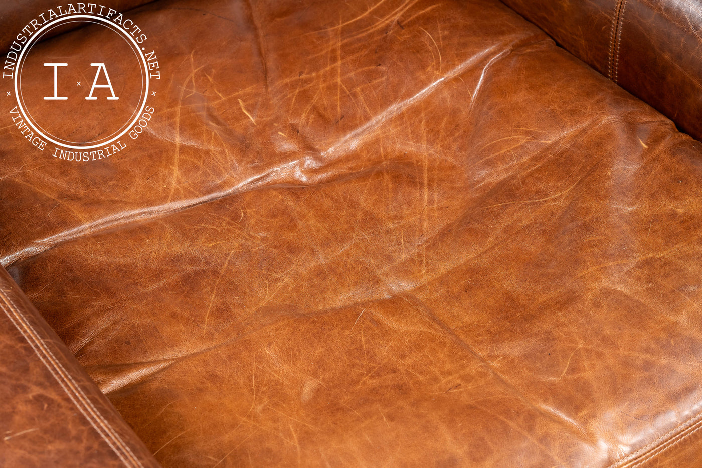 Full Grain Leather Leather Club Chair and Ottoman in Brown by RH