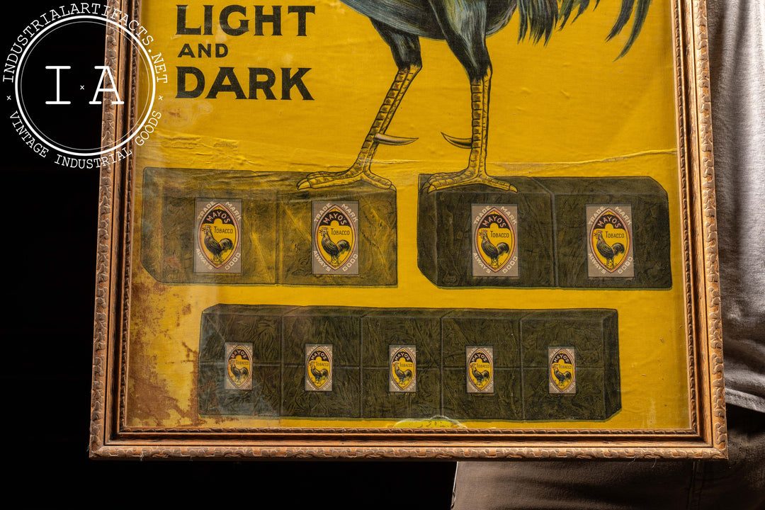 mayo tobacco company Late 19th Century Mayo's Plug Cut Tobacco Framed Cloth Sign – Industrial  Artifacts