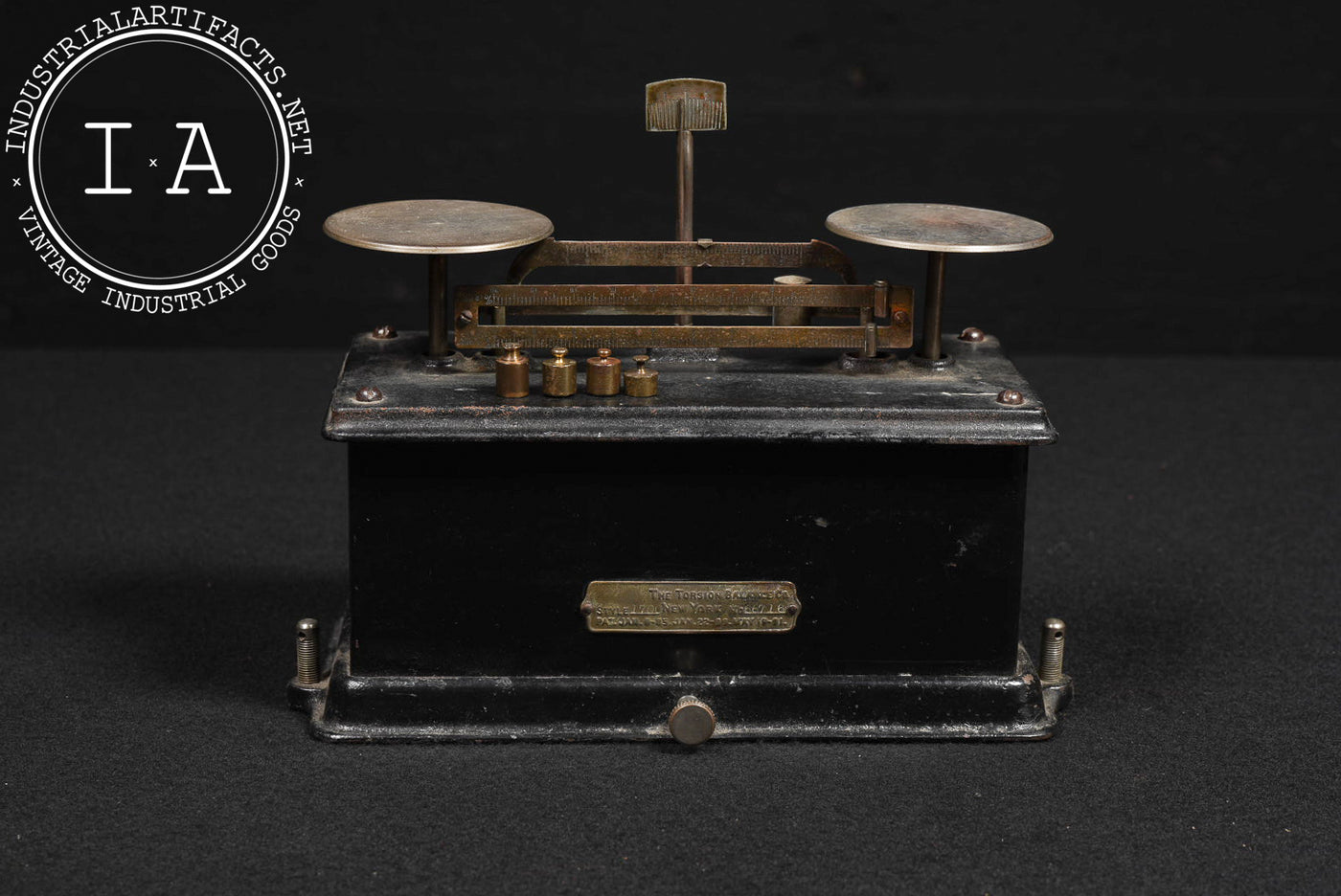 Antique Scientific Balance Scale with Weights