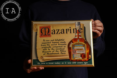 1940s Mazarine Liqueur TOC Advertising Sign