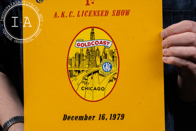 Vintage Chicago Goldcoast Kennel Club AKC Show Sign