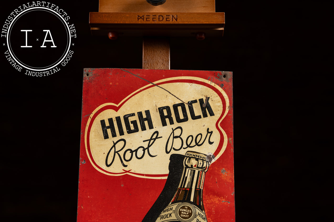 Vintage High Rock Root Beer 5¢ Tin Litho Sign