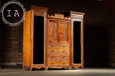Late 19th Century Arts & Crafts 3-Section Cabinet by Edwards & Sons