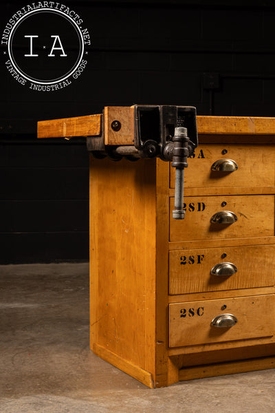 Vintage Woodshop Carpenter's Bench