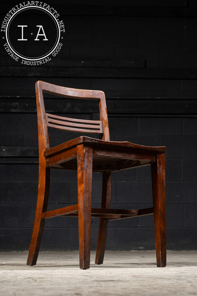 Early 20th Century Oak Children's School Chair