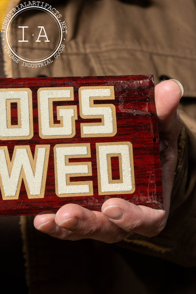 Vintage "No Dogs Allowed" Reflective Tin Sign