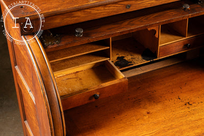 Early 20th Century Oak Roll-Top Secretary Desk