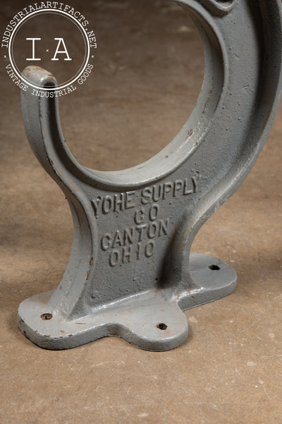 Antique Industrial Cast Iron Pipe Rack Set by Yohe Supply Co.