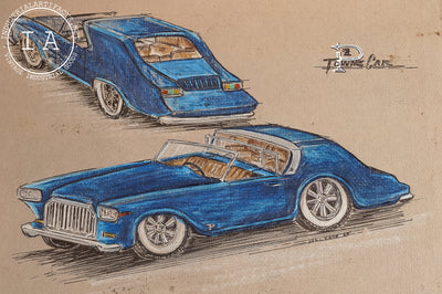 c. 1960s/1970s Pierce-Arrow Spec Concept Drawings