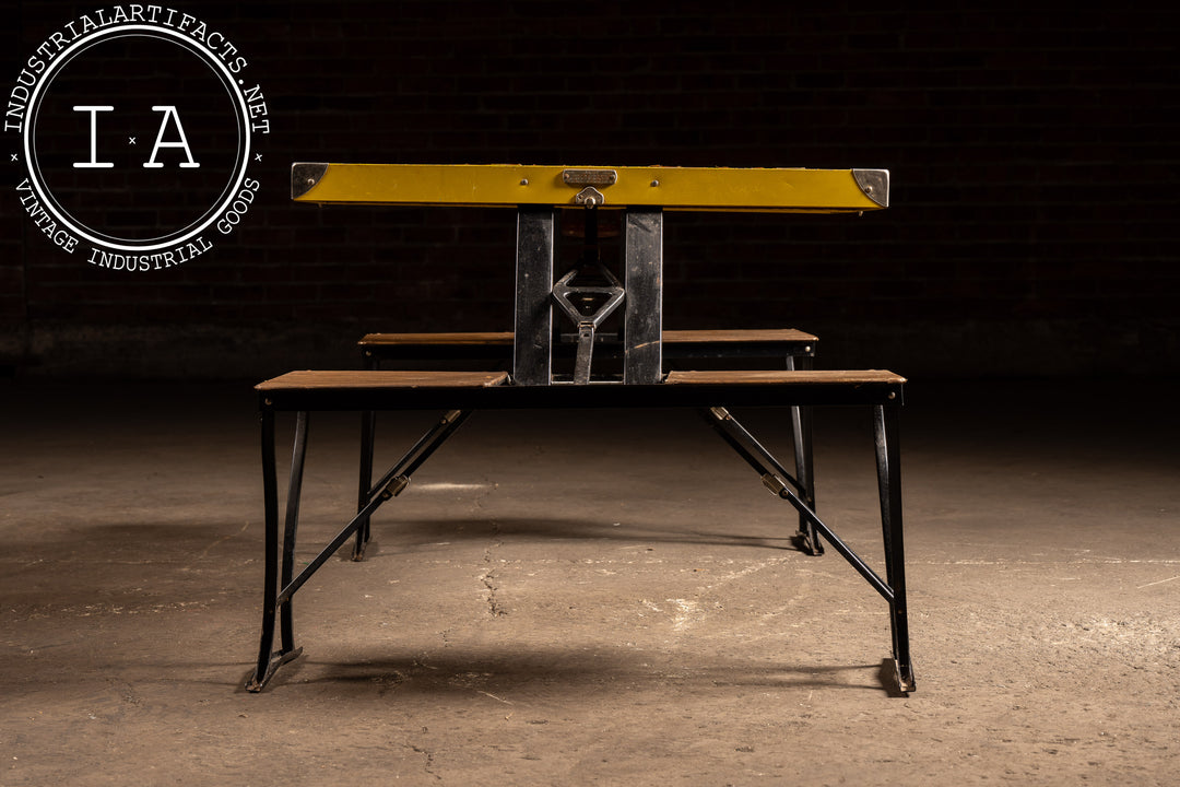 Vintage Collapsible Picnic Table and Chair Set by Milwaukee