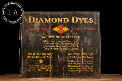 Early 20th Century Metal Diamond Dyes Cabinet