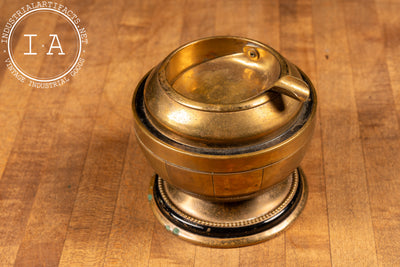 Vintage Brass Half-Globe Ashtray