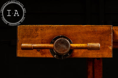 Antique Wooden Carpenters Bench by Stebbins Hardware Co.