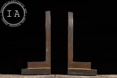 Antique Gothic-Inspired Cathedral Window Bookend Pair