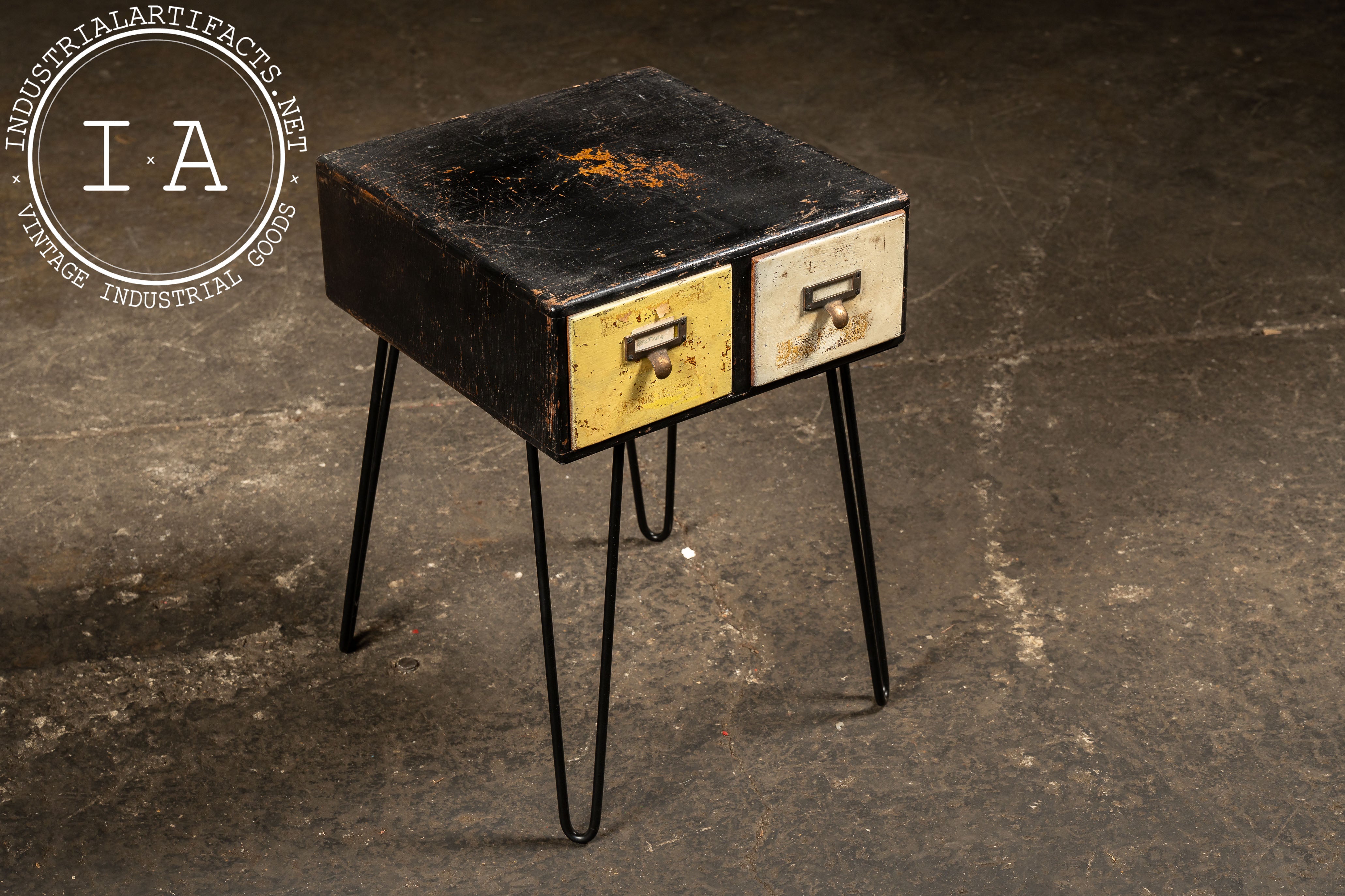 Antique Two-Drawer Industrial Card Catalog – Industrial Artifacts