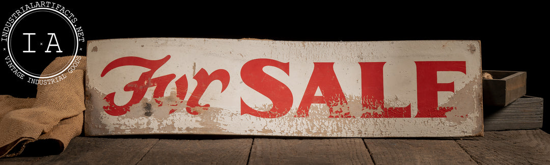Antique Weathered Double-Sided “For Sale” Advertising Sign Antique Weathered Double-Sided “For Sale” Advertising Sign