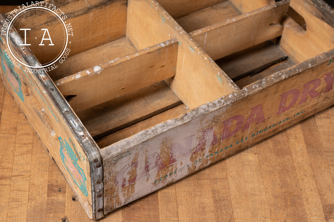 Vintage Wooden Canada Dry Bottle Crate