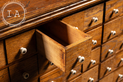 Early Oak 90-Drawer Apothecary Cabinet