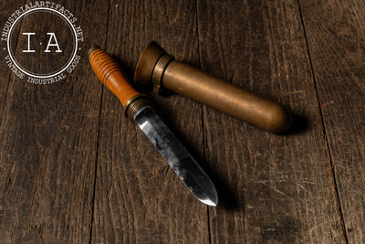 WWII-Era Serrated Survival Knife with Defensive Sheath