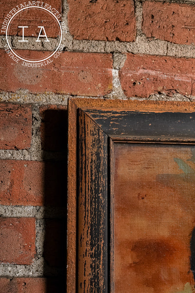 Early Painting Of Woman, Oil on Framed Canvas by Salcia Bahnc