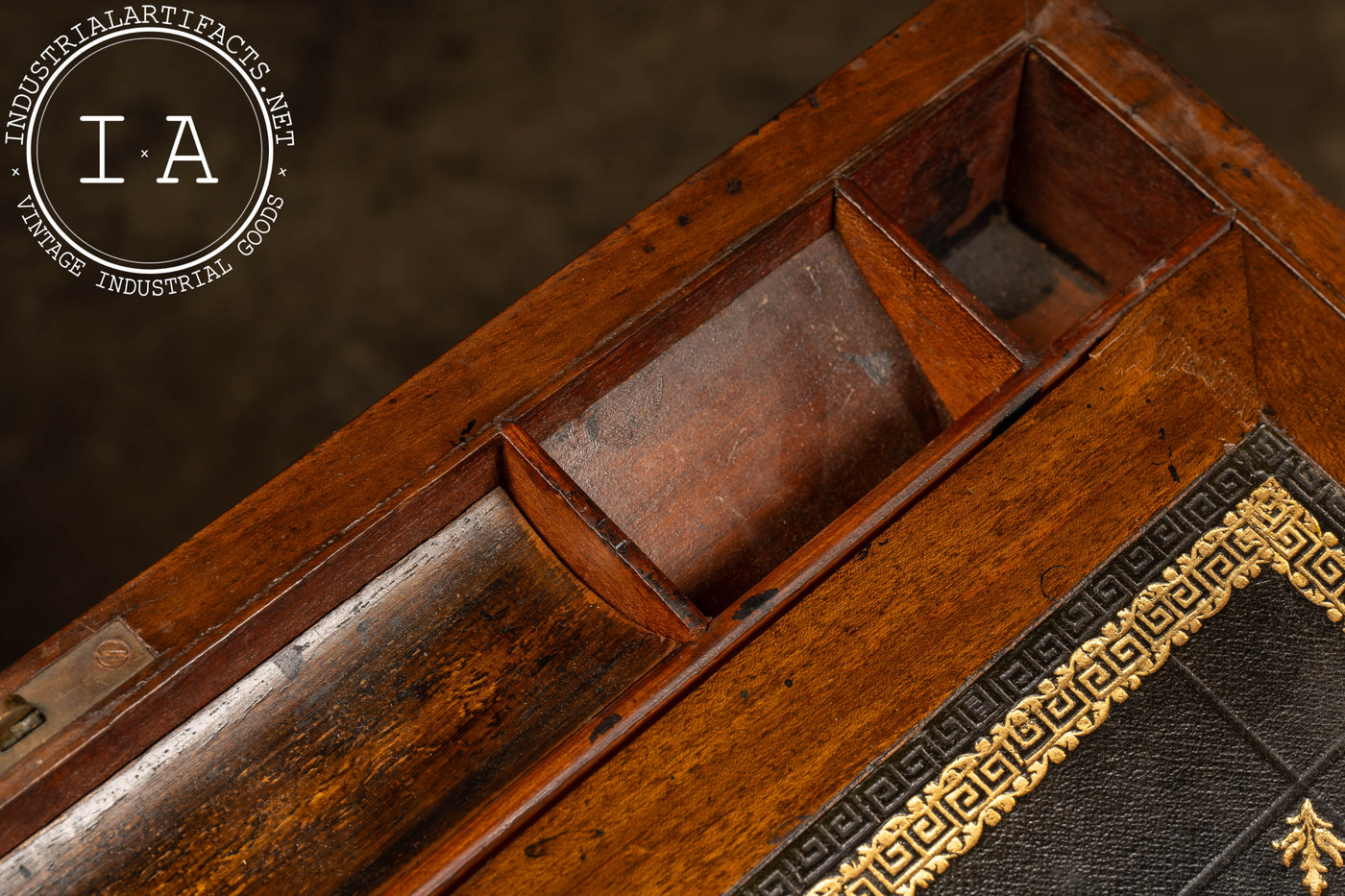 Antique English Walnut Folding Lap Desk