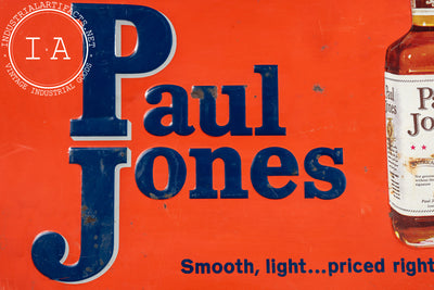 Vintage Paul Jones Embossed Tin Litho Sign