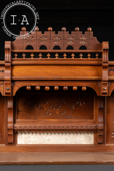 Early 20th Century Eastlake Oak Organ Topper