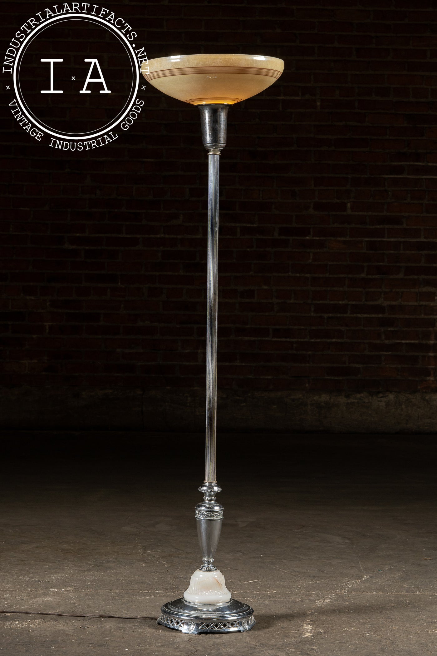 Art Deco Torchiere Floor Lamp