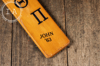 1963 Carroll College Phi Tau Pi Varnished Maple Fraternity Paddle