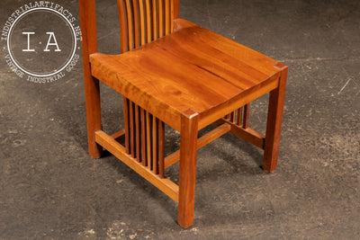Vintage Frank Lloyd Wright-Inspired High-Back Arts & Crafts Chair