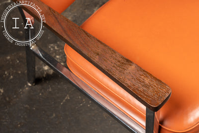 Pair of MCM Office Chairs in Orange by Delwood