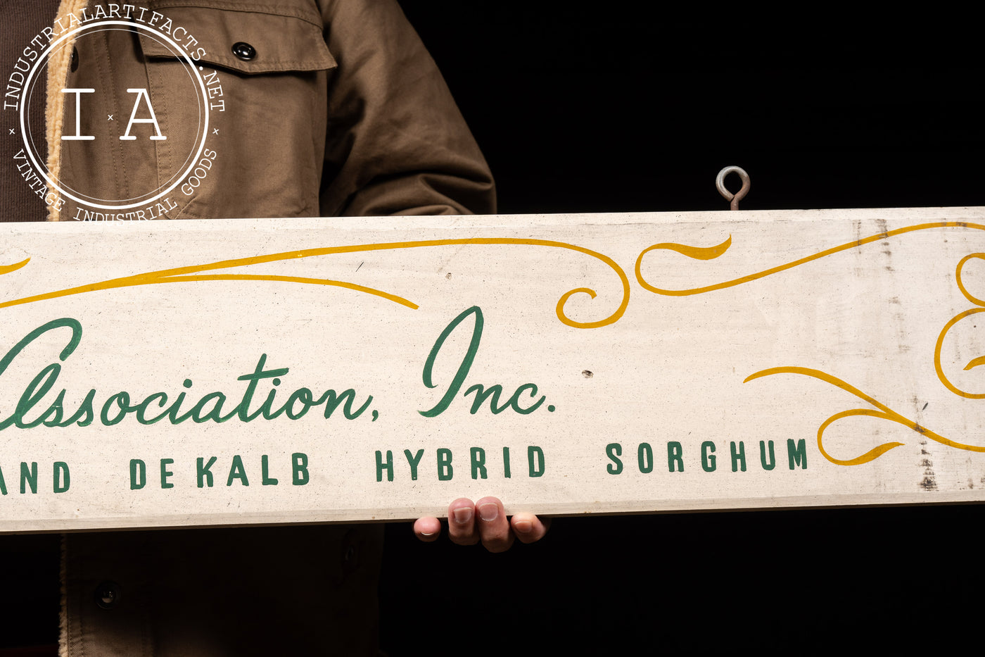 Vintage DeKalb Ag Painted Wooden Sign