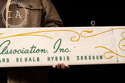 Vintage DeKalb Ag Painted Wooden Sign