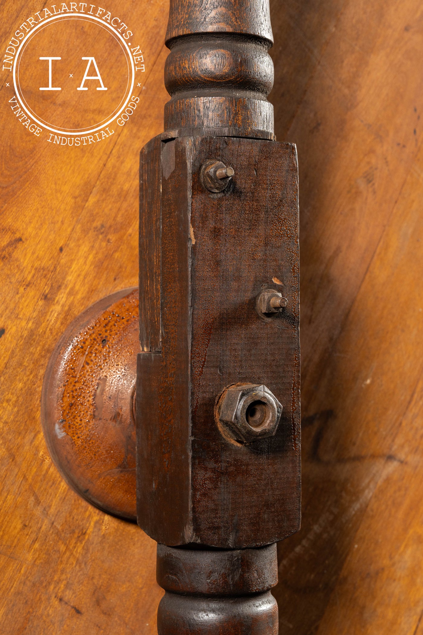 Early 20th Century Dice Gambling Wheel with Starburst Veneer Face