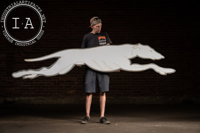 Large Porcelain Greyhound Bus Sign