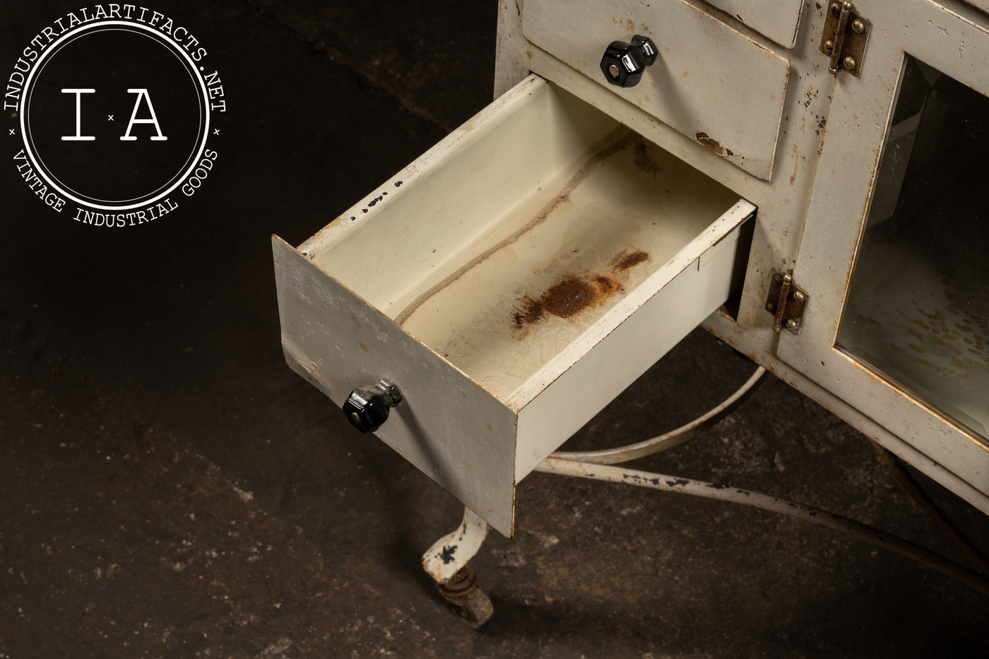 Early 20th Century Medical Sideboard Cabinet With Mirror