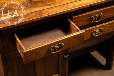 Early Oak Farmhouse Kitchen Hutch