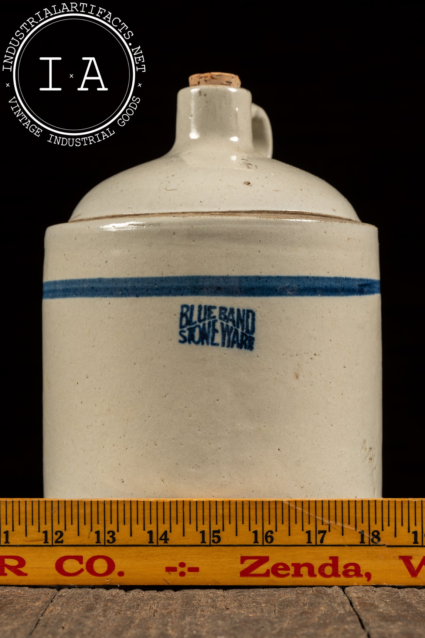 Early 20th Century 1-Gal. Stoneware Crock by Blue Band