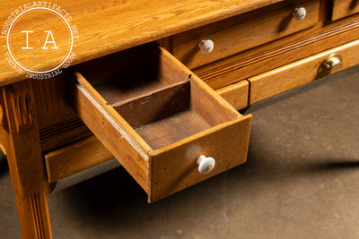 Early 20th Century Oak Baker's Table