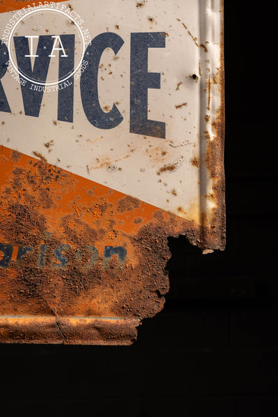 Antique Beacon Feeds Self-Framed Tin Litho Advertising Sign