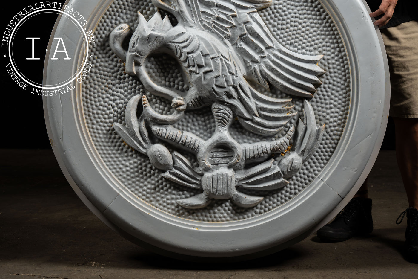 Massive Mid-Century Mexican National Emblem Architectural Medallion