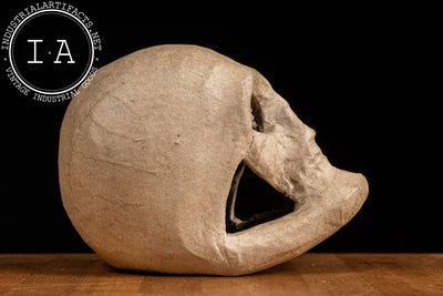 Vintage Stylized Handmade Papier-Mâché Skull