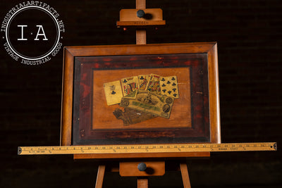 A Royal Flush | Framed 19th Century Trompe-l’œil Oil Painting