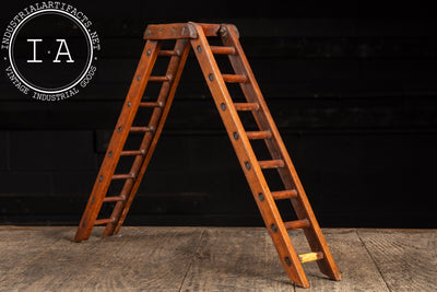 Early Salesman Sample Wooden Folding Ladder